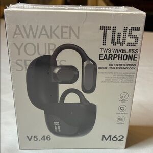 M62 TWS Wireless Earphones - Black